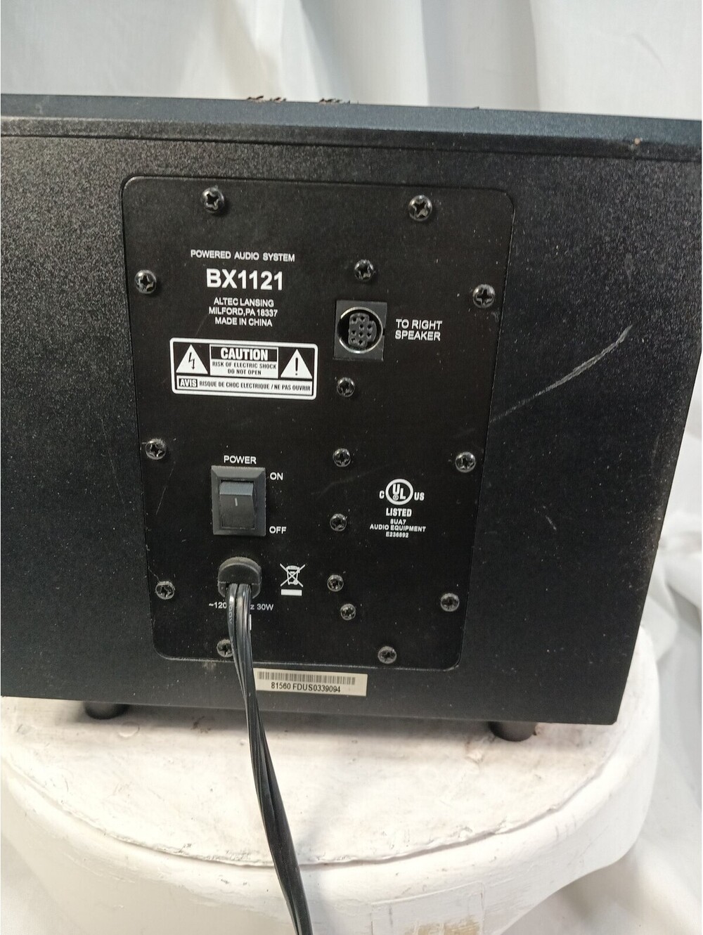 Altec Lansing BX1121 2.1 Powered Computer Speaker System Subwoofer Black